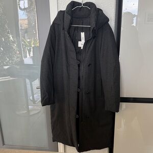 Women’s Banana Republic Black Hooded Coat NWT